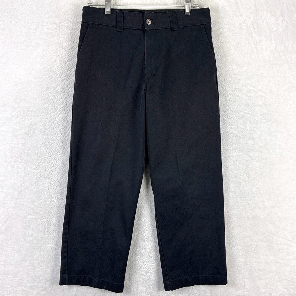 VTG Dickies Skateboarding Pants Mens 32x32 (31x28) Black Canvas Flex Skate Y2K